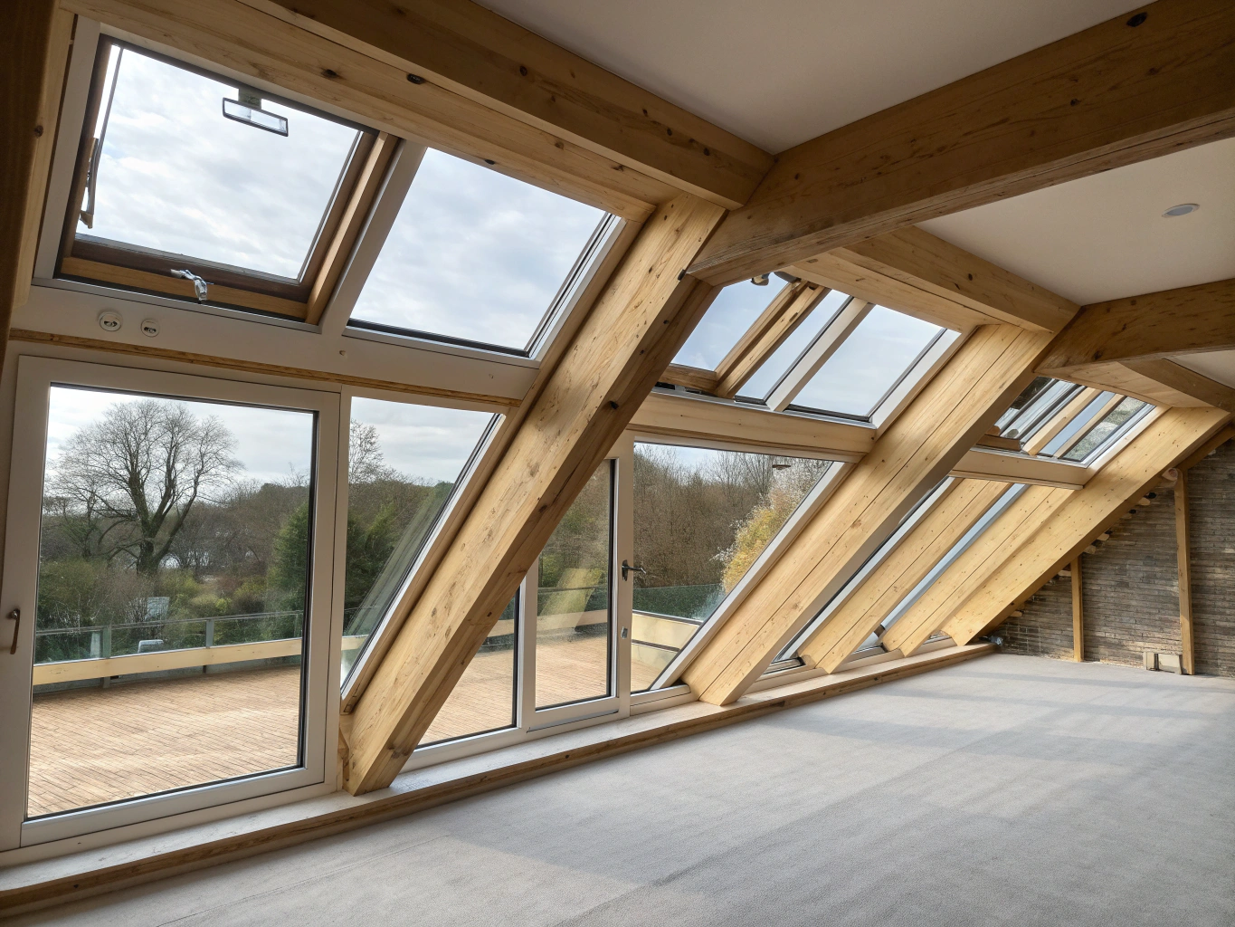 Fenêtre de toit Velux apportant de la lumière sous combles